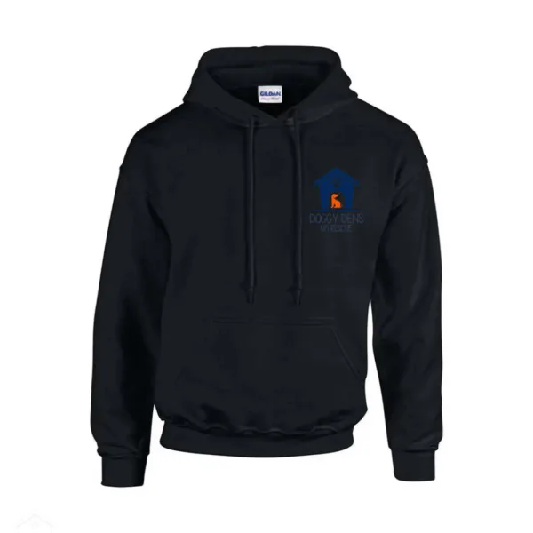 Black Hoodie Navy Logo