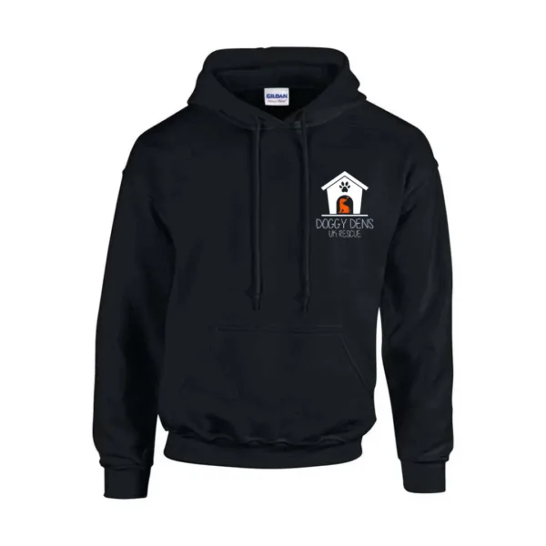 Black Hoodie White Logo