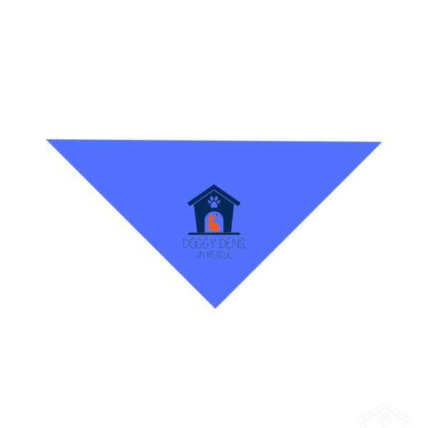 Royal Blue Dog Bandana Navy Logo