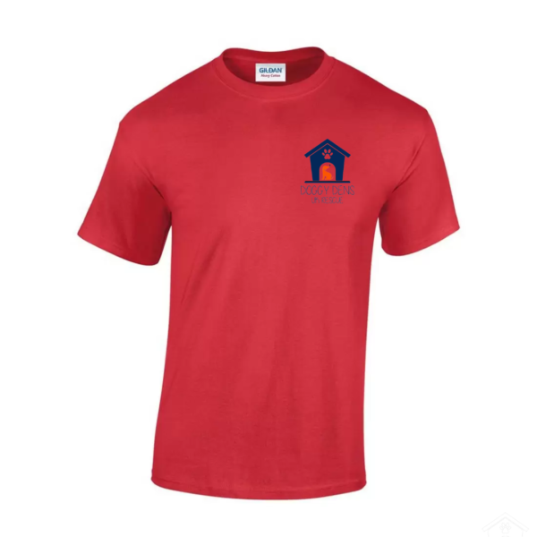 Cherry Red T Shirt Navy Logo