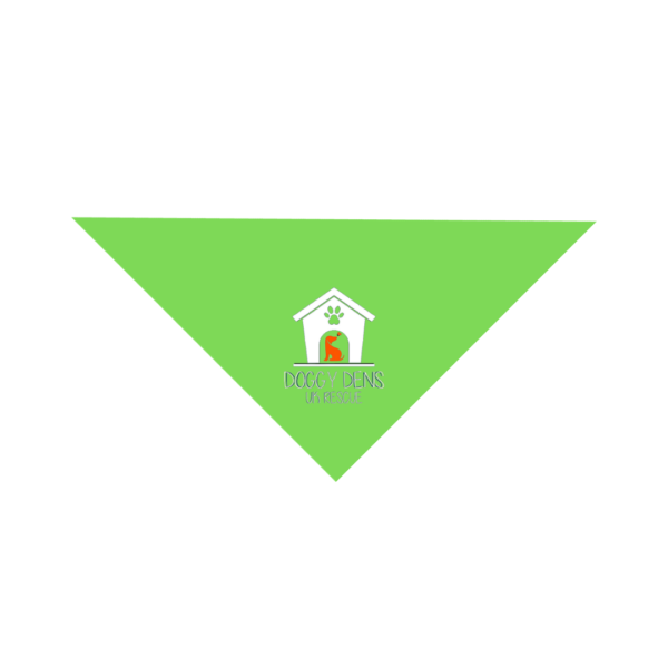 Green Dog Bandana White Logo