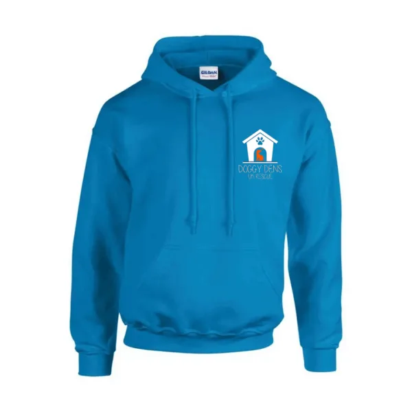 Heather Sapphire Hoodie White Logo