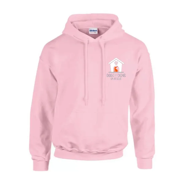Light Pink Hoodie White Logo
