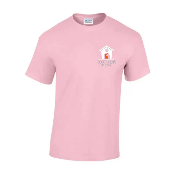 Light Pink T Shirt White Logo