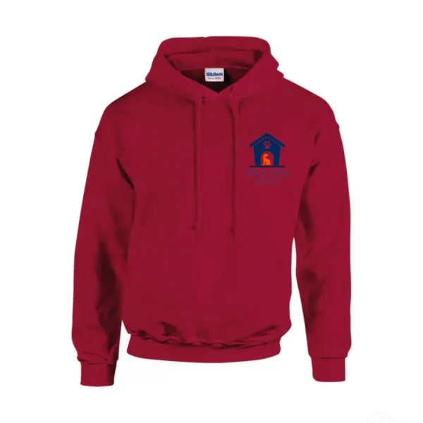 Maroon Hoody Navy Logo
