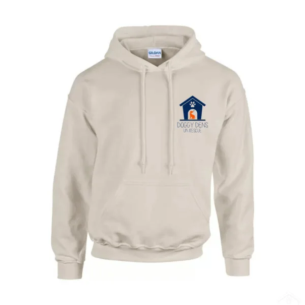 Natural Hoodie Navy Logo