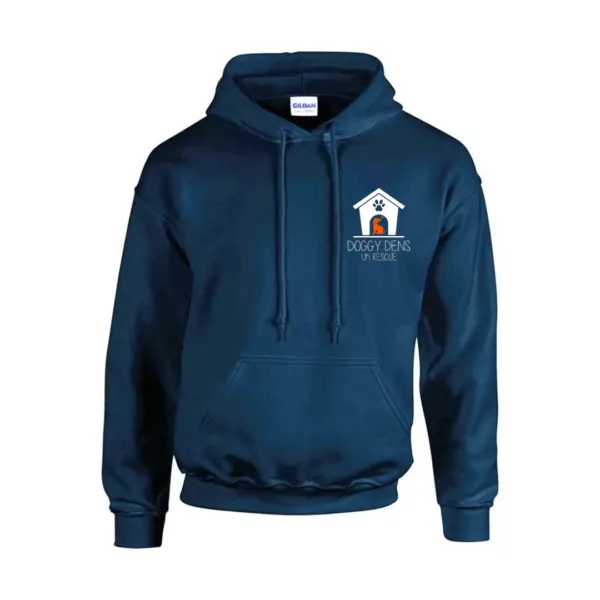 Navy Hoodie White Logo