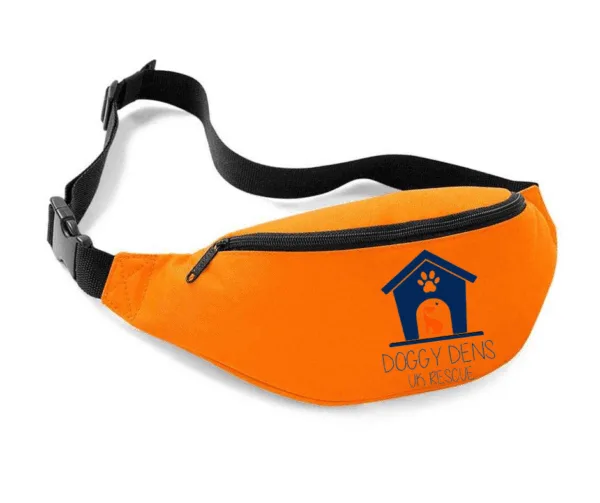 Orange Belt Bag Navy Logo