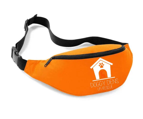 Orange Belt Bag White Logo
