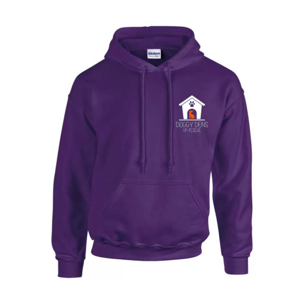 Purple Hoody White Logo