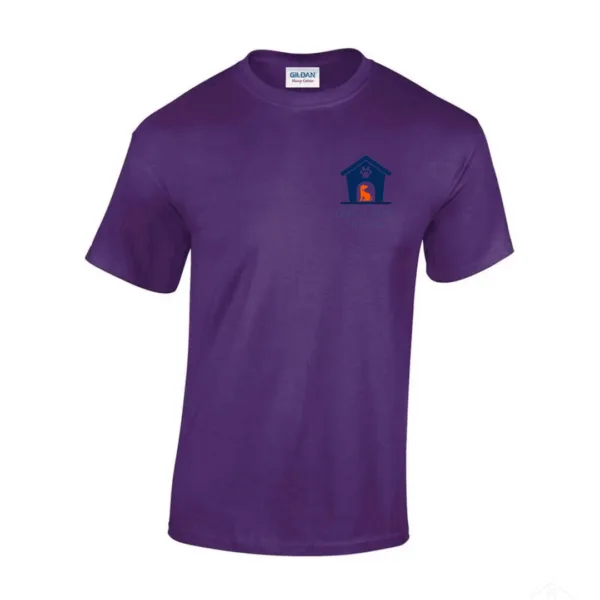 Purple T Shirt Navy Logo