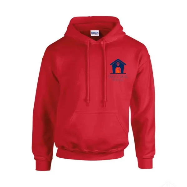 Cardinal Red Hoodie Navy Logo