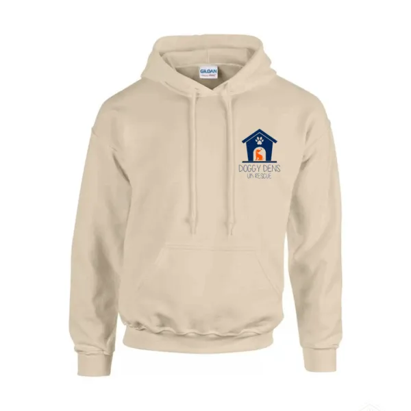 Sand Hoodie Navy Logo