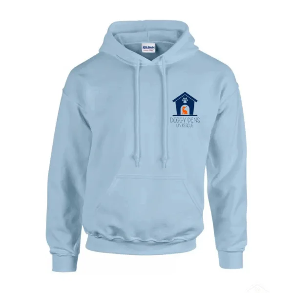 Sky Blue Hoodie Navy Logo