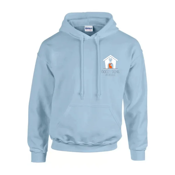 Sky Blue Hoodie White Logo