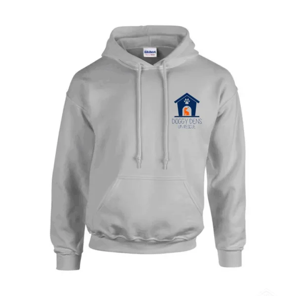 Sport Grey Hoodie Navy Logo