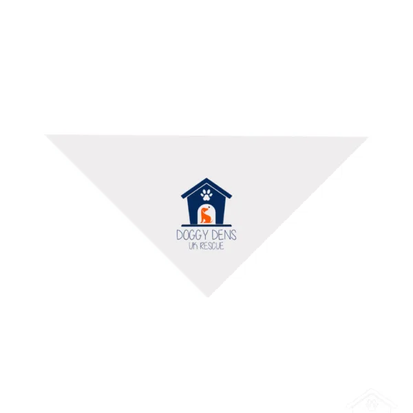 White Dog Bandana Navy Logo