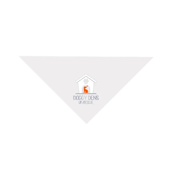 White Dog Bandana White Logo