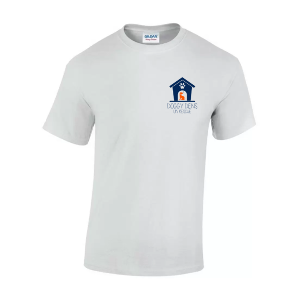 White T Shirt Navy Logo