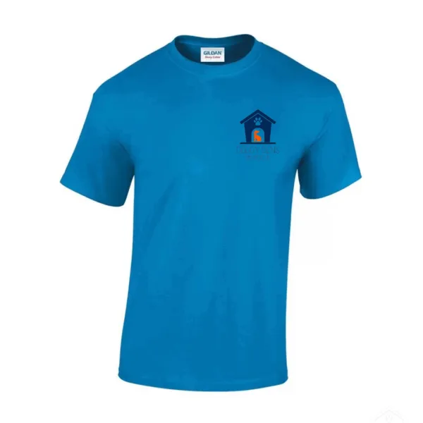 Heather Sapphire T Shirt Navy Logo