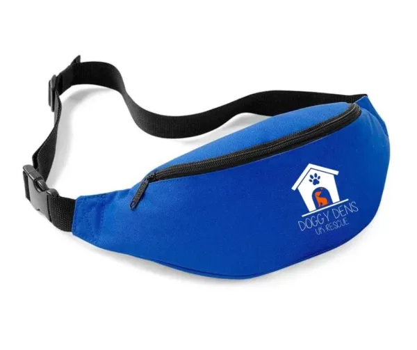 Royal Blue Belt Bag White Logo