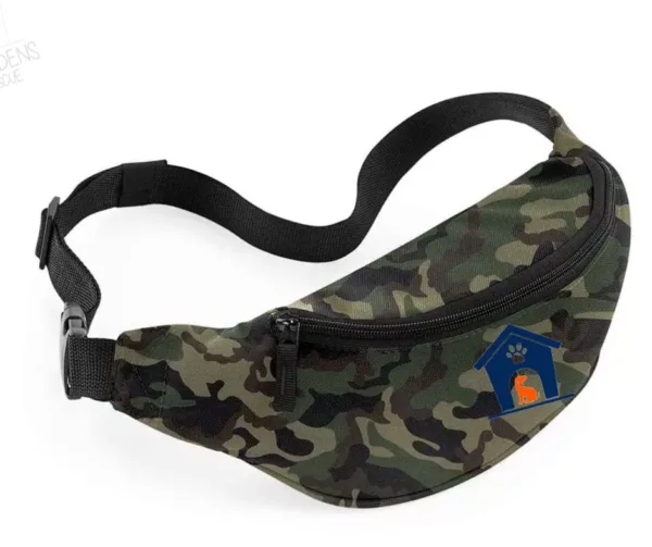 Green Camo Belt Bag Navy Logo