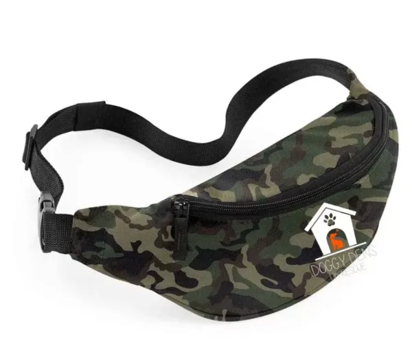 Green Camo Belt Bag White Logo