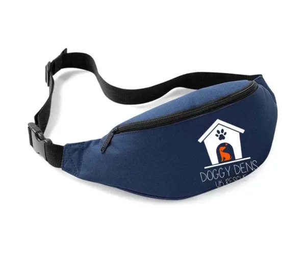 Navy Belt Bag White Logo