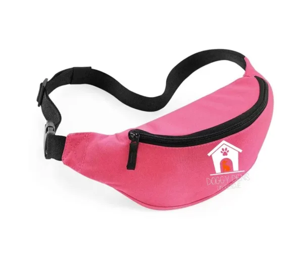 Pink Belt Bag White Logo
