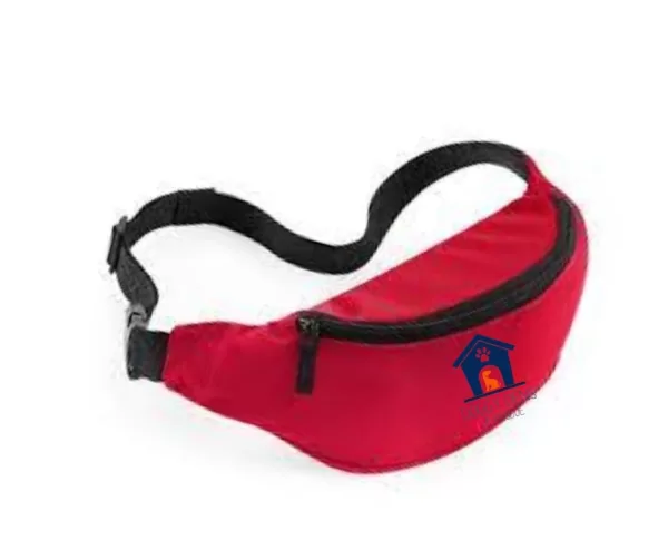 Red Belt Bag Navy Logo