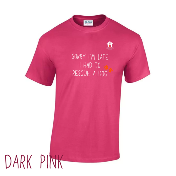 Sorry T Shirt in Dark Pink