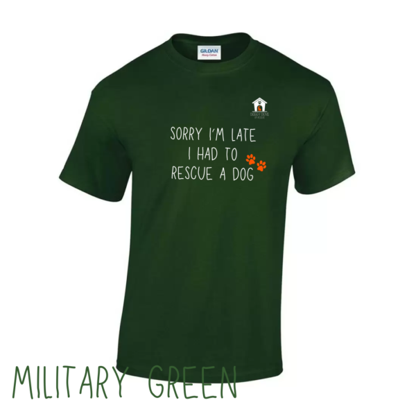 Sorry T Shirt in Military Green