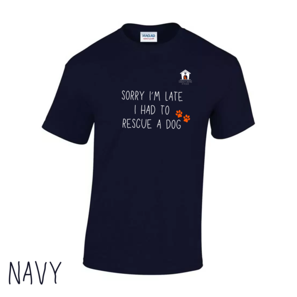 Sorry T Shirt in Navy